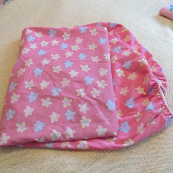 2000 Vintage Barbie Sweet Dreams Bedding TWIN size bedsheets - Picture 8 of 10